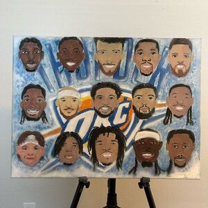 1/1 Multi Media Canvas ‘OKC THUNDER PLAYERS’